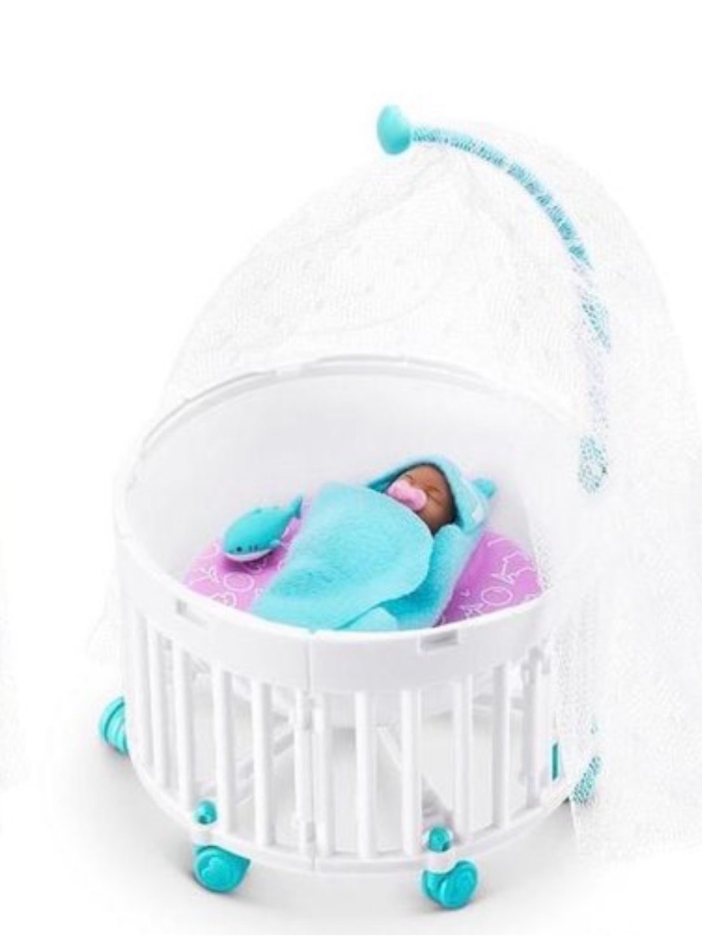 Zuru my mini baby in shark theme crib new with all accessories